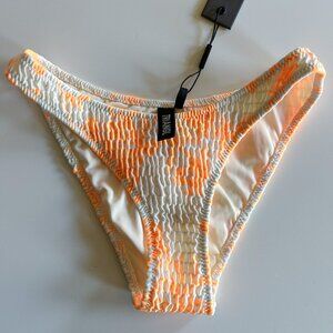 NWT Triangl Vinca Pop Soda Orange Floral Print  Bikini Bottoms ONLY Size XS